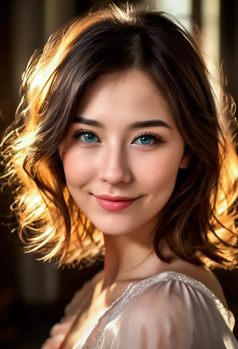 cute girl, 1girl, detailed face, beautiful detailed eyes, beautiful detailed lips, extremely detailed face, long eyelashes, delicate features, elegant, gentle smile, soft lighting, pastel colors, cinematic composition, masterpiece, (best quality,4k,8k,highres,masterpiece:1.2),ultra-detailed,(realistic,photorealistic,photo-realistic:1.37),vibrant colors,warm lighting,natural skin tones