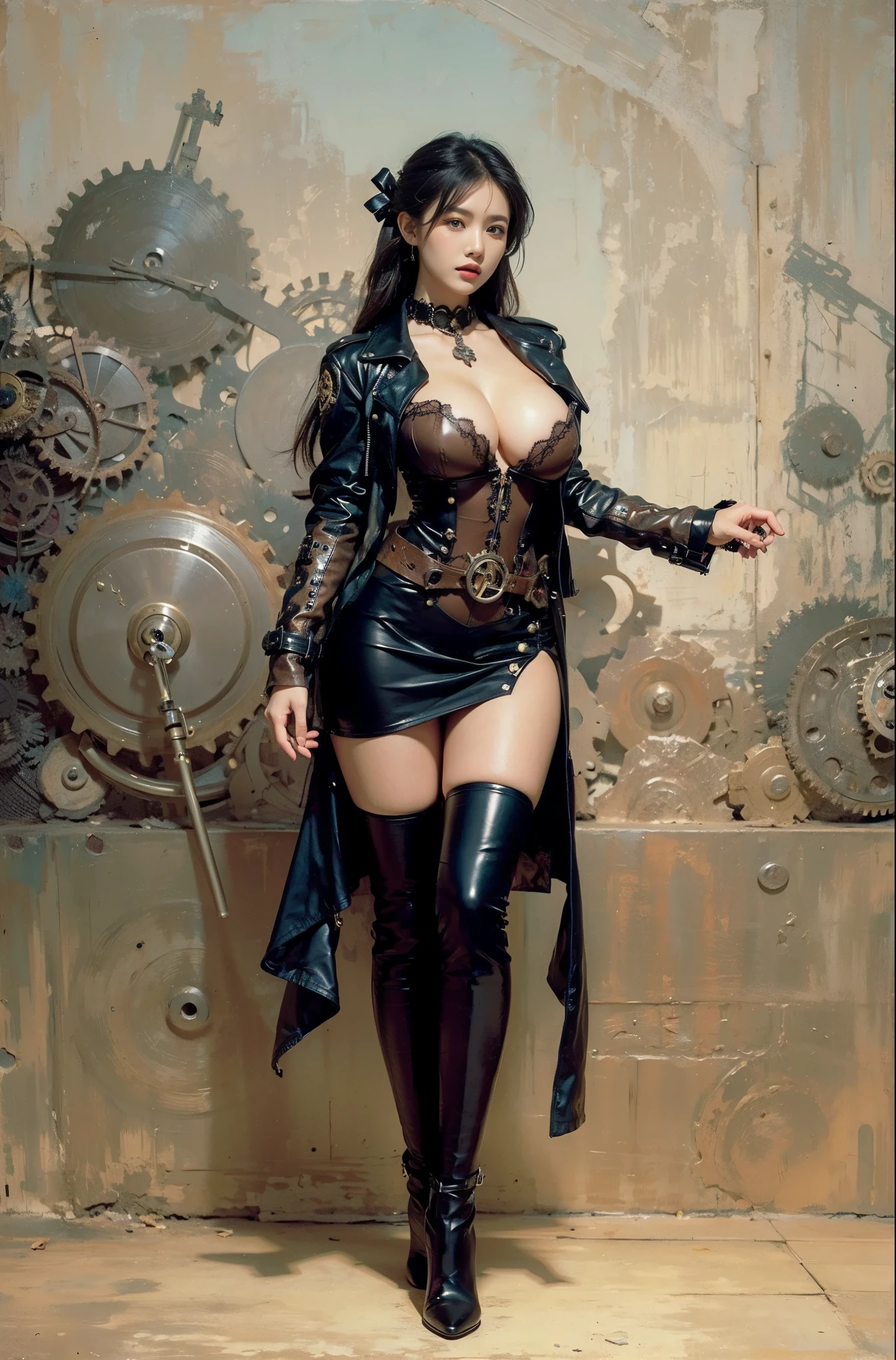 ,((Wearing a torn sheer costume of a superheroine)),(, No bra)), Wet crotch, Wet thighs, Beautiful girl with accentuated slender abs: 1.4, (((nipple tips protruding, areola is protruding, The shape of the pubic region is clearly visible)), sixpack abs: 1.4, Bust Botox, Photo, Sharpness, Unique 850 4, Koda850 k portrait camera, F1.6 shots, Ultra-realistic textures, Spectacular light textures, Cinestil 800 Fashion Mechanics, (futuristic sci-fi battle fashion: 1.1), (tied perfectly by chain), Restraint, Slaves, collars, ((wide prison with sunlight)), Dark fantasy, Realistic material details, extreme hight detail, Ultra-realistic materials ((Torn costume))), Wet, Cloudy, (Chained)), ((big emphasized by chains)), ((chains digging into crotch)), ( (Collar)), (, No bra), shredded costumes, broken golden shields and battle spears,, White combat gloves, Combat shoulder armor, Blood splattered on the face, Blood splattered, Realistic, (Bruises, Dirty, ripped clothing, skimpy clothing, Blood: 1.3), Torn Cape, Torn pantyhose, Long legs, ((iron pipe in the crotch)), Metallic shackles and fetters, ((chains hung from heaven)), Wet crotch is clearly visible, Swarovski's sword and the anatomy beneath his feet, (futuristic sci-fi battle fashion, Torn mesh stockings),
