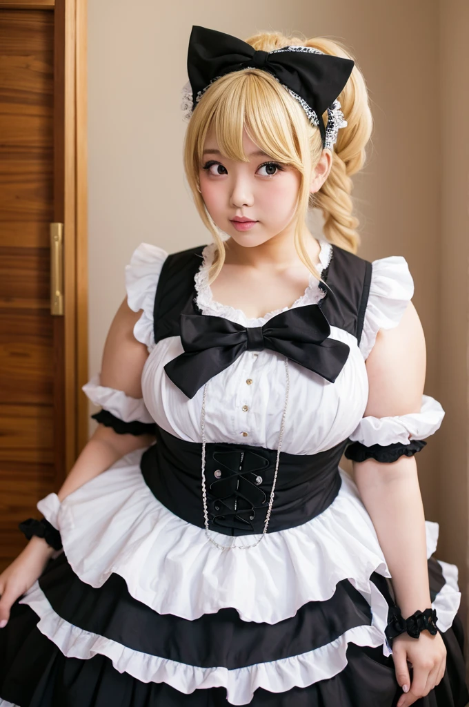 (1 female breast、Overweight、Extremely fat、Chubby、Japanese、Gothic ta、4k、High resolution、masterpiece、highest quality