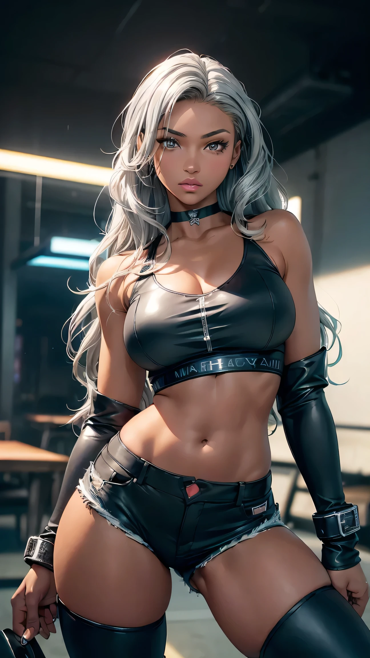 single,1woman\((chibi:1.8),cute,kawaii,Little boy,(white hair:1.7),(very long hair:1.7),bumps,(ear\(fluffy white Rabbit-ear\):1.3), (only 1 small rabbit tail on the hip:1.2),(red eye),big eye,beautiful bright eye,white skin color,big hair bow,(suit\(combat suit,(very tight :1.5 ),(show body line:1.2),weapons\)), BREAK ,Background\(rubble city,(close woman), BREAK ,quality\(8K,extremely detailed CG unit wallpaper, artwork master,high resolution,top-quality,top-quality real skin texture,hyperrealistic,increase resolution,RAW photos,best quality,highly detailed,wallpaper,golden ratio\)