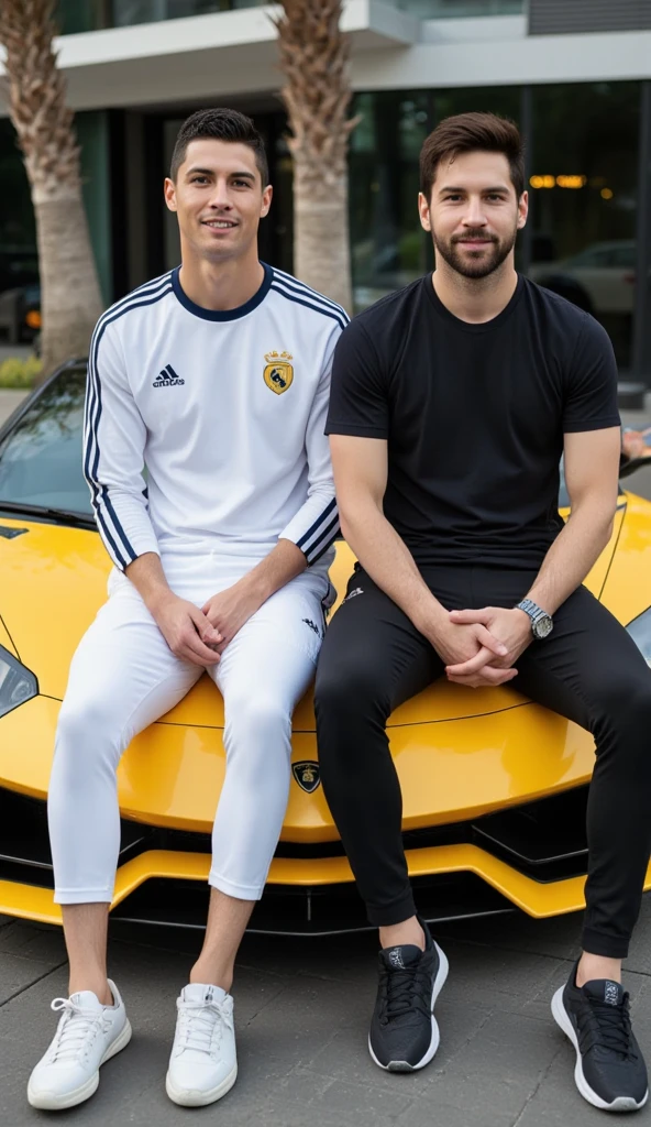 Cristiano Ronaldo sitting