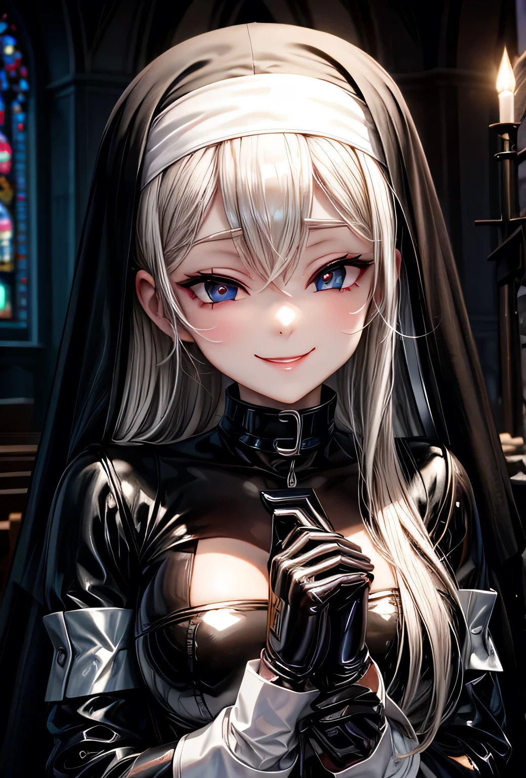 Anime Girl In Black And White Outfit Holding A Candle SeaArt AI anime-girl-in-black-and-white-outfit-holding-a-candle-seaart-ai