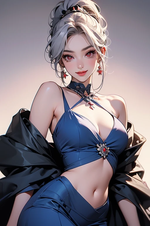 masterpiece, (Highest quality, Very detailed:1.4), (Ultra-high resolution:1.4),(Long silver hair, Spanish Curly Hair), (Sharp focus:1.3), (Very detailed:1.3), masterpiece, Highest quality, One Girl, alone, (Body painting:1.4), Street wall background, View your audience, (F cup saggy breasts), photography lighting, model, Fair skin, painting on Fair skin, Large area Body painting, Flame costume themed Body painting, ((Chest painted:1.2)),Detailed nipples