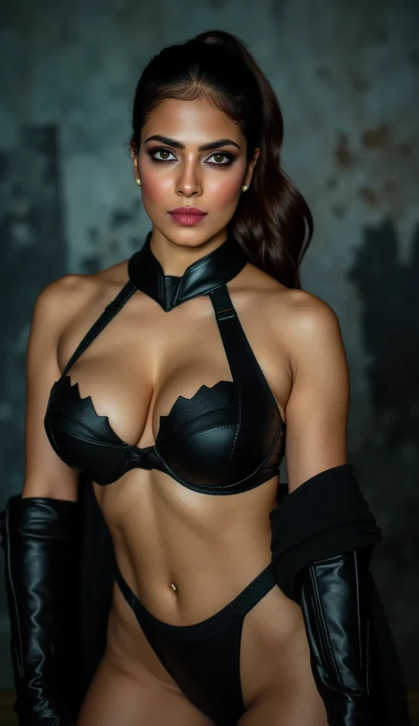 (Beautiful young female (perfect face) demon), (Milla Jovovich:0.3), small horns, tail, playful smile, pale skin, (skin texture:1.1), black hair, (French maid outfit:1.2), wreathed in fire, (crimson and gold eyes:1.2), fit athletic body, temptation, hellscape background, tortured souls, hordes of hell in the distance, (masterpiece), (photorealistic:1.4), RAW photo, best quality, high res, rich colors, backlight, bright sunlight, cinematic lighting, film grain, raw photo, 50mm lens, Nikon D850, warm colors, sweaty