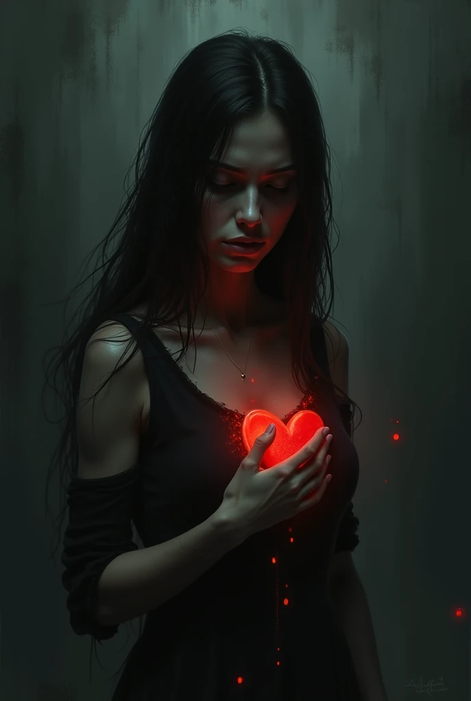 Sad picture for poem about the knife of love that i stabbed myself
