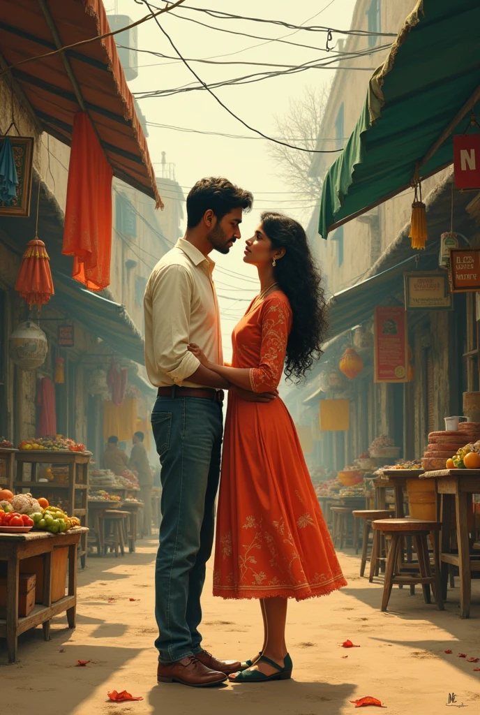 Generate an image with a montage of brief, intense scenes set in Bombay: a couple sharing a meaningful glance at Marine Drive, someone tearing a letter in frustration at Gateway of India, and a character leaving on a train