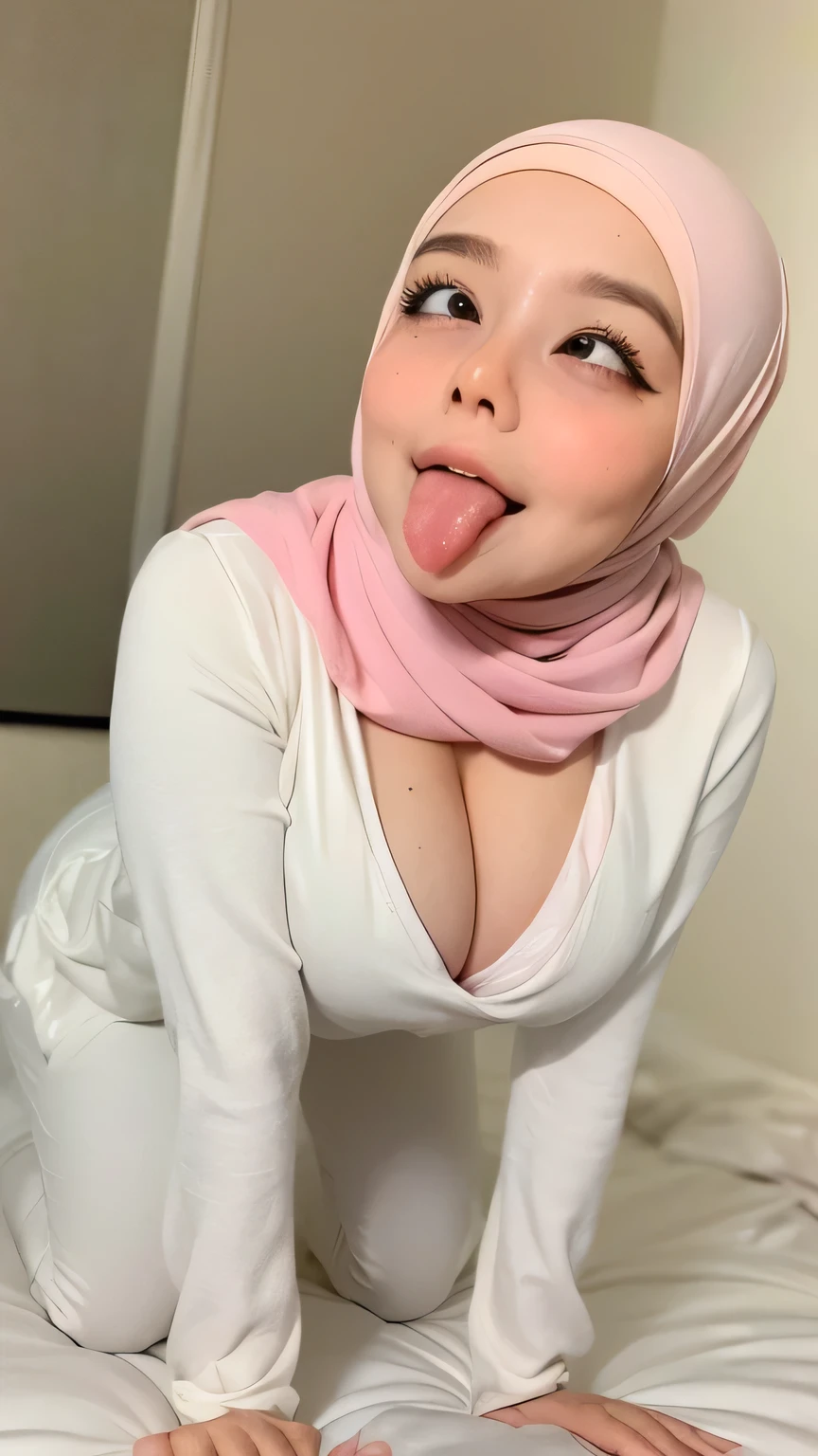 (((Plump body 1.8))), ((overweight)), (Bloated stomach:1.3), (wide fat arm:1.35), ((BBW:1.44)), (telfar ugg sweatpants), ((Femboy)), ((MINI HIJAB)), adorable, 1 femboy, (face to face), (()), (cry sad face expression), half body portrait, (fce details: 1), (eye details: 1), ((huge Breasts:1.33)). Cute posed. proportional body. Ultra High Res. realistic: 1.4, UHD, ((vrown sequins top 🎀)) ((pink pattern)), (masterpiece, ,(solo:1.1), perfect face, (bright lighting:1.2),beautiful detailed eyes, extremely detailed face, attractive seductive face expression, perfect lighting,masterpiece, best quality, ((mature female)), busty white skin hijabis milf,seductive pose,sexy pose,laying on bed,doggystyle position(bends over,crouches on all fours), frontdoggy, perfect body shape,buxom chest,slim waist,wearing tight clothes,full body view, facing viewer --auto