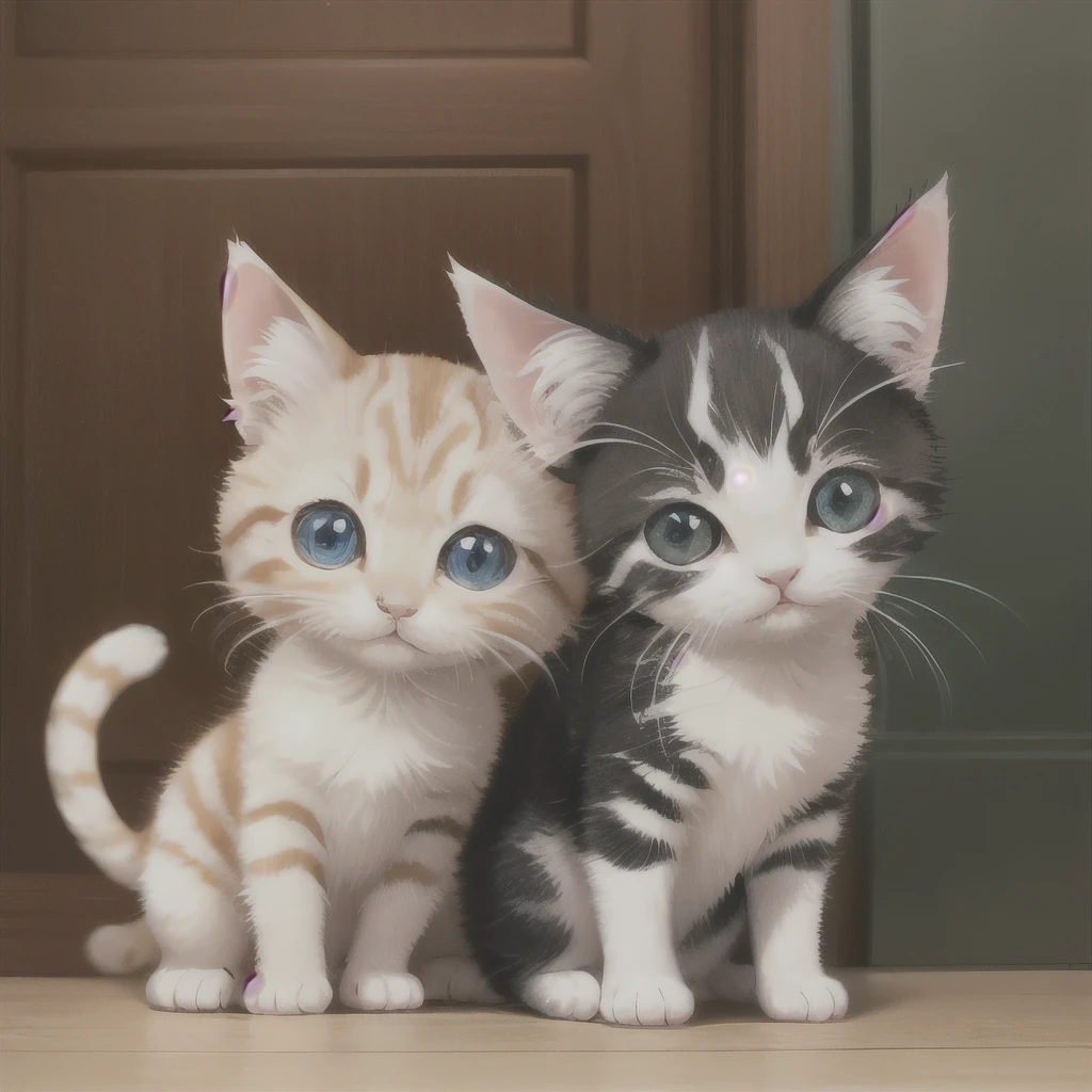 there is a small kitten sitting on the floor next to a door, an adorable kitten, cute furry needs your help, a cute cat, with cute doting eyes, cute cat, cute kitten, the cutest kitten ever, she has a cute face, with pointy ears, awesome cat, a handsome, perfect expression, has two adorable blue eyes, cute but determined