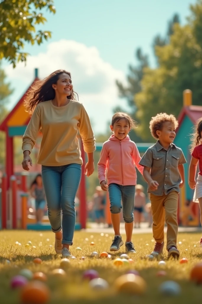 Childrens with parents 
