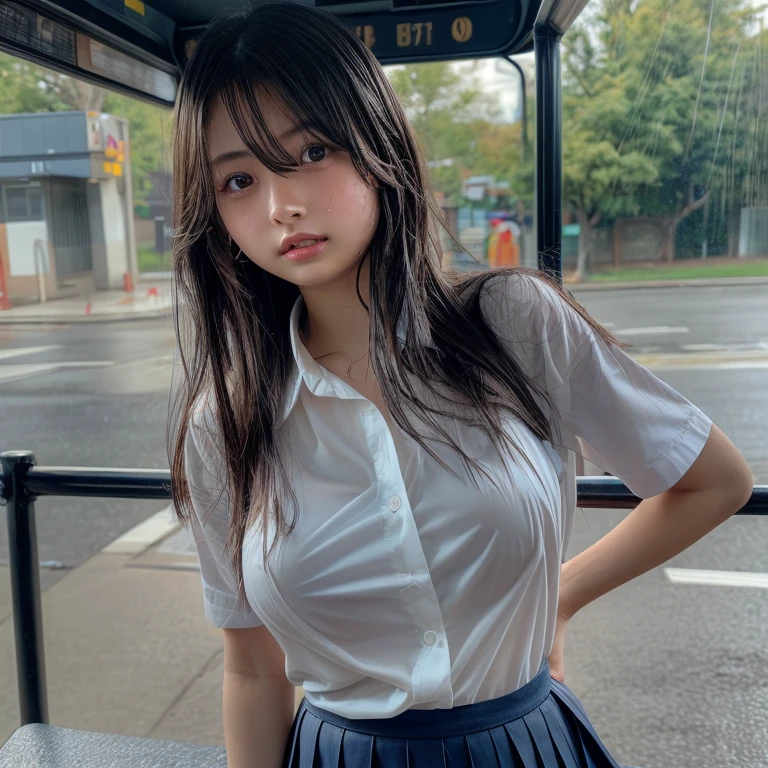 ((blow upskirt)), ((white cotton panties)), ((strong wind)), (embarrassed, blush, shocked):1.4, super detailed skin, masterpiece:1.4, photo-realistic, raw photo, 8K resolution, Ultra HD, Perfect Style, symmetric eyes, (Anatomically correct), ((voluptuous body)), (WindyUpskirt), (blown by the wind:1.5), ((street)), (cowboy shot:1.4), (perfect hands, detailed fingers):1.5
