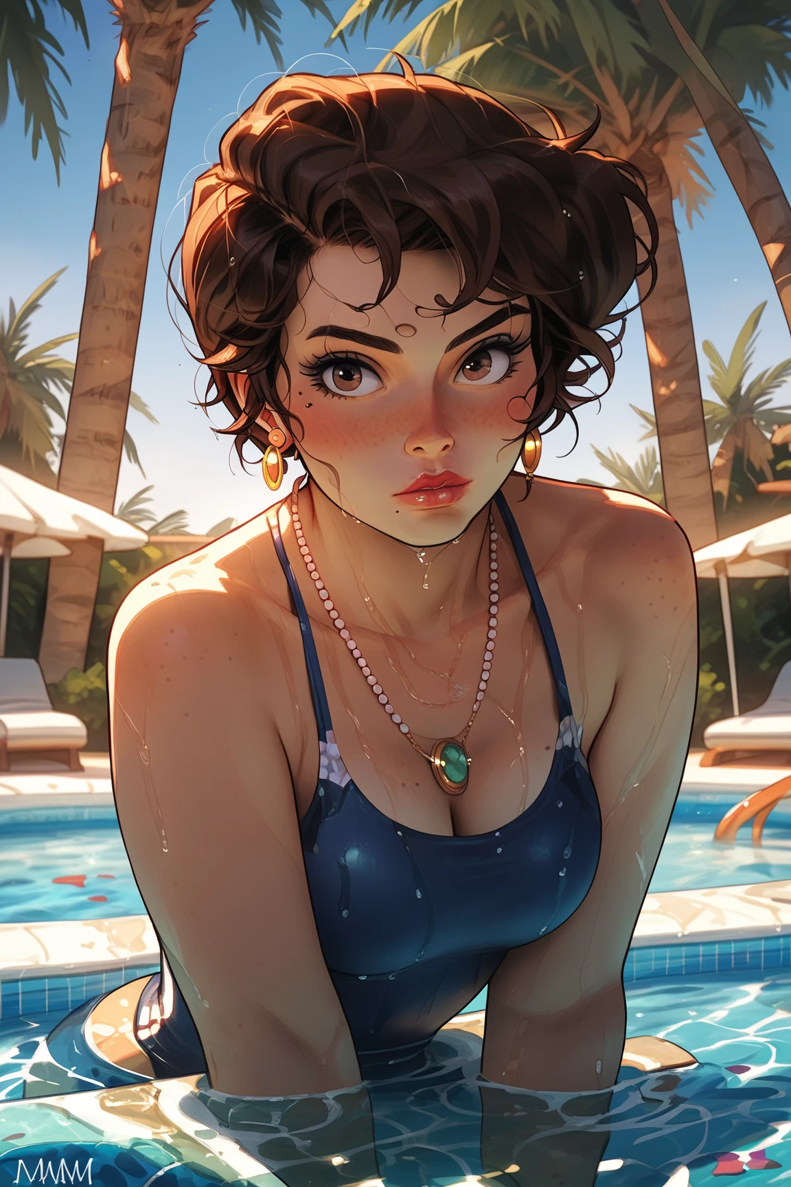 Glamour woman in bikini