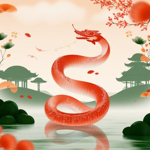 Symbol of new chinese year: wooden snake.