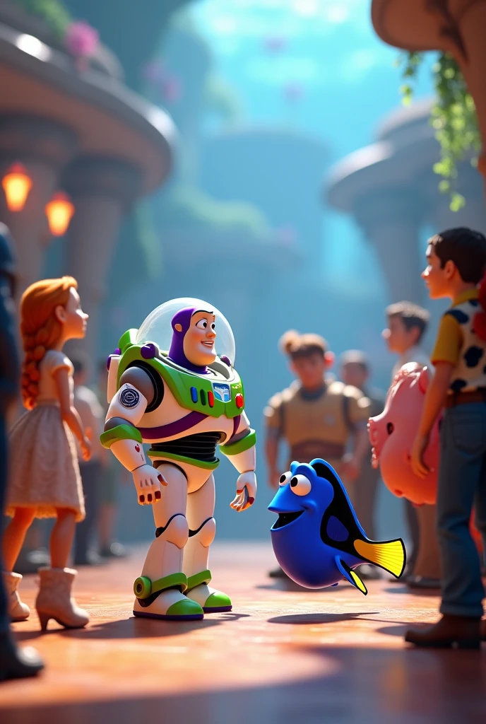 Create a Disney Pixar-inspired poster with 5 characters law firm