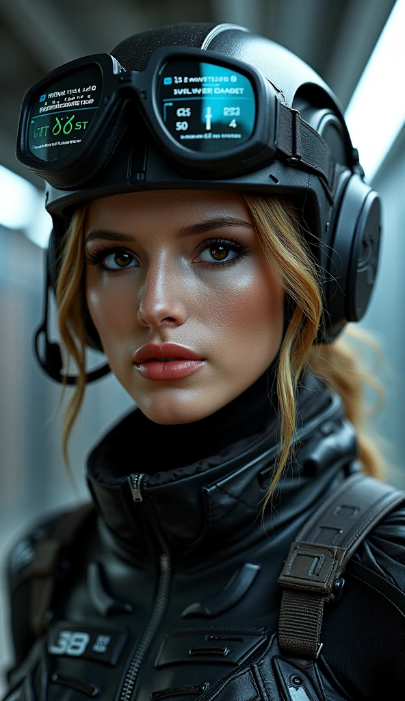 (masterpiece:1.2,Distinguished Quality,Mirror-like,Cinematic Experienc),8k,wallpaper,Ray Tracing,(woman),Are standing,(美しいwoman),(Wearing futuristic tactical goggles:2.0,Tactical data is displayed on the goggles:2.0,Detailed drawing of goggles:2.0),(tactical bodysuit),(Tactical Helmet:2.0),(Tactical Headset),(Intercom microphone),(A face with attention to detail,Detailed skin texture,Beautiful Skin),(Looking into the camera),(front),(Face close-up:2.0),(Server puncture:2.0),(darkness:2.0)