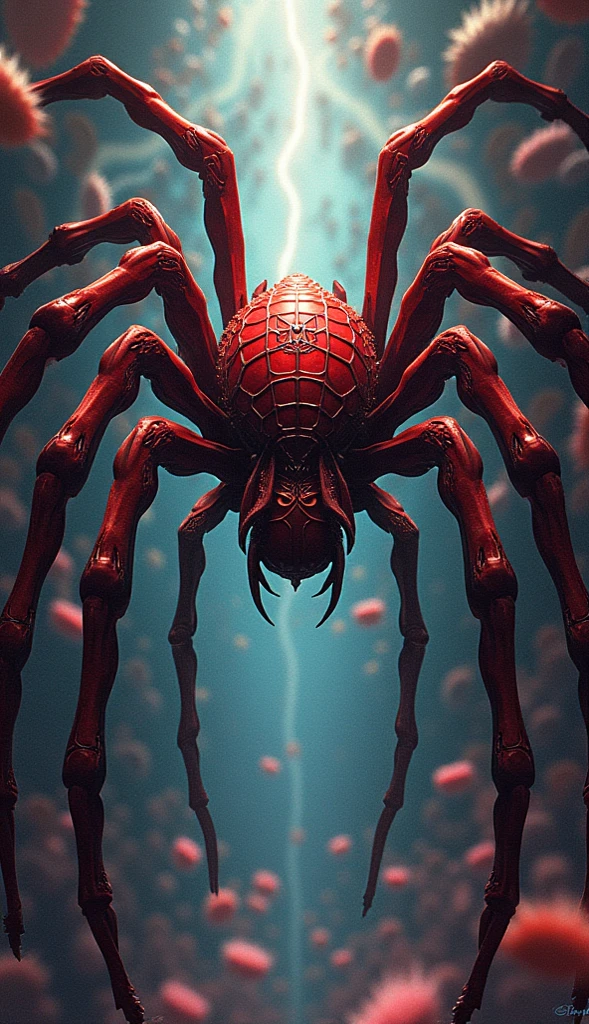 spider illustration film lighting effects