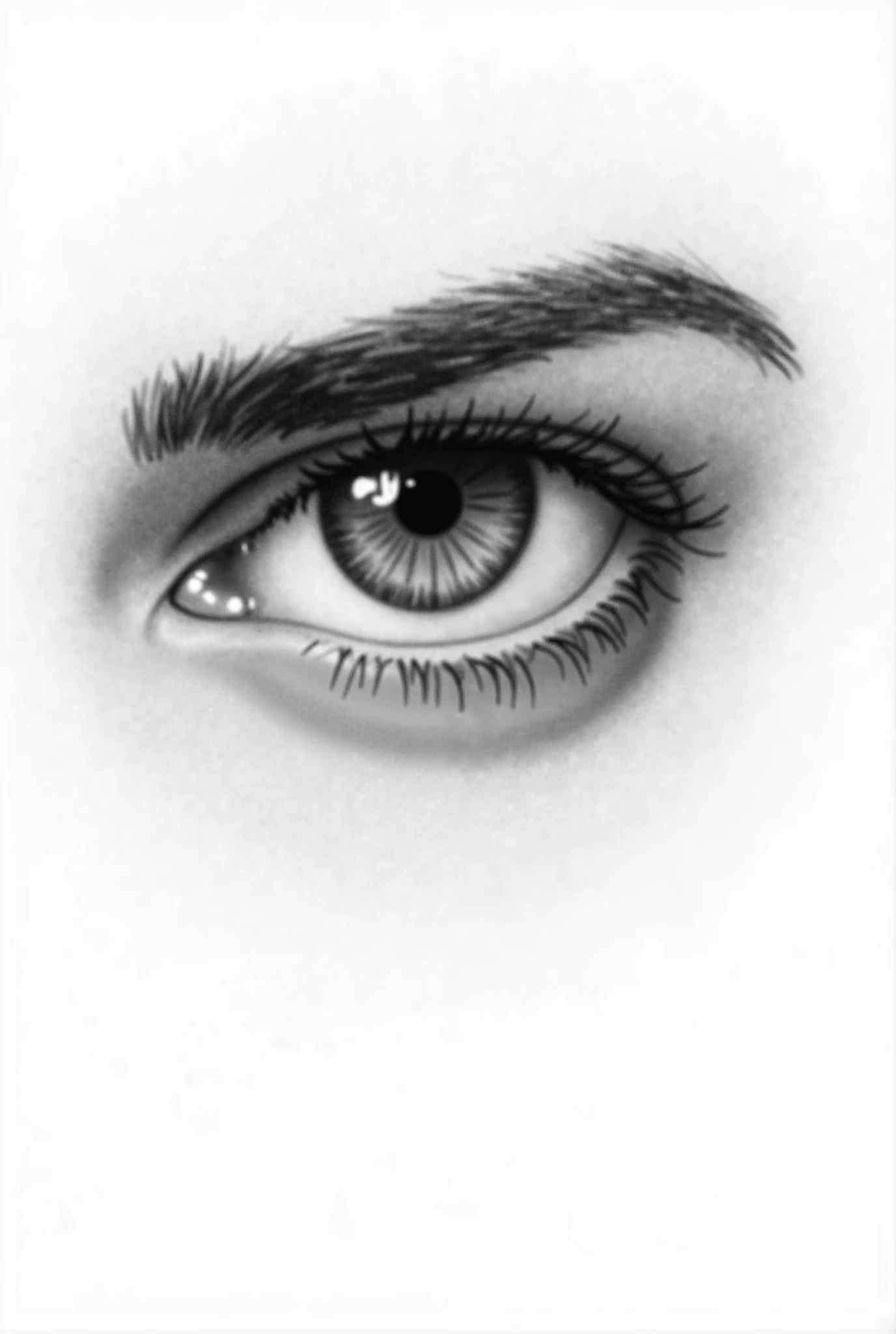 Draw an eye in pencil 