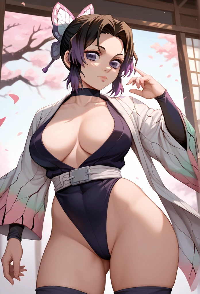 shinobu kocho(Demon Slayer) ,Large breasts,Large ass,front,ct_sh1n0bu,ninja,A plump body that doesn't look like a ninja,On a mission,kunaboto Style,