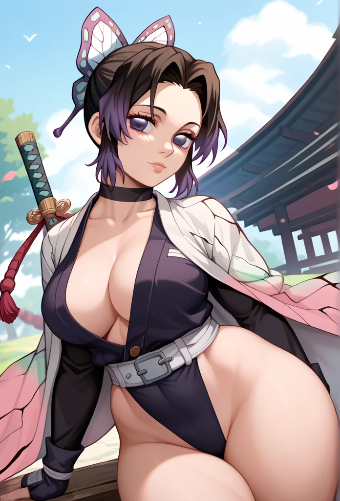 shinobu kocho(Demon Slayer) ,Large breasts,Large ass,front,ct_sh1n0bu,ninja,A plump body that doesn't look like a ninja,On a mission,kunaboto Style,