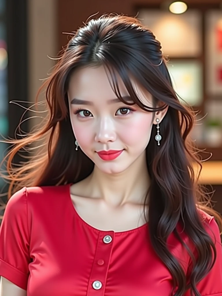 ​masterpiece、A world where red、Beautuful Women、modeled、