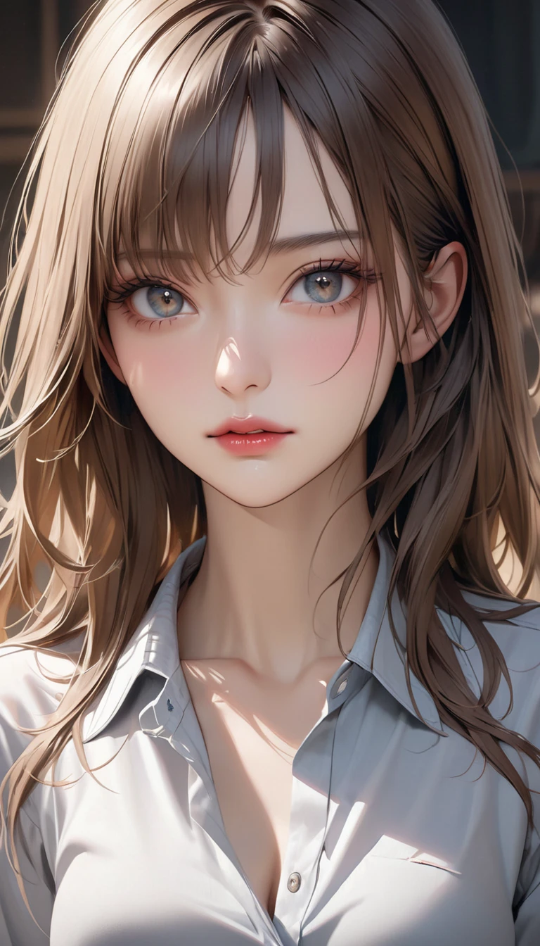 (highest quality, 8K, 32k, masterpiece, nffsw:1.2), (RAW photo), (realistic), (Photoreal:1.2), (High resolution), Super detailedな, very beautiful face and eyes, 1 girl,  round and small face, big breasts thin waist、(((small breasts)))、(((white wall background)))、slim proportions, (school uniform, sailor suit、白いsailor suit, dark blue pleated skirt:1.23), (bust shot)、(((redhead)))、((半袖sailor suit))、(Close-up、highest quality、high detail、Rich skin details、nffsw)、(highest quality, 8K,  table top:1.2), Super detailed, (realistic, realistic:1.37), (((full body shot)))、Bright colors, (((Hold your hands)))、(((sexy atmosphere)))、(((20 year old woman)))、((Bust isＤcup))、(((light brown hair)))、(((white background)))、(((cleavage)))、(((girly hairstyle)))、(((long hair)))、(((in front of a white wall)))、(((light brown hair)))、(((I put my hand on my cheek)))、(((he has an evil smile on his face)))、(((The girth of the chest is 85 cm)))、(((small breasts mischievous expression)))