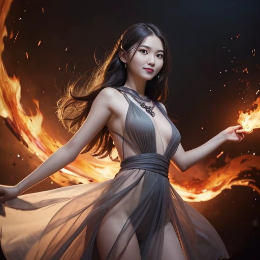 (masterpiece, top quality, best quality, official art, beautiful and aesthetic:1.2), full body nude photo ,front view, ( devil girl:1.3), extreme detailed,colorful,highest detailed ((ultra-detailed)), (highly detailed CG illustration), ((an extremely delicate and beautiful)),cinematic light,solo,full body,(machine made joints:1.2),(standing),slender body , (gold accessory attaching to the neck )medium breast, long curly red bronze hair , beautiful slender leg, turn body to the viewer,expressionless,(character focus),(crystal on forehead), smiling ,science fiction,white background, entire body nake , nude ,170cm tall ,bare pussy,show pussy,bare vagina,bare nude,no underwear,realistic ,(skull crown on head:1.2), (skull line attach to body:.3), cute smile ,full body devil tattoo, ,futuristic theme background, full body flower, wearing black veil , metal arm, Fantastic mythological landscape
