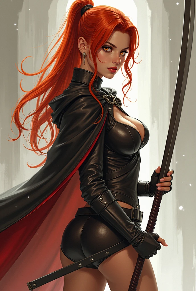 8K,Grim Reaper with a very large scythe,Skeleton Face,Red eyes,White haired mohawk,Black Robe,Highly detailed photos, Ultra-high resolution, masterpiece, Highest quality, Perfect glowing skin, Perfect lighting, Detailed lighting, Dramatic Shadows, Ray Tracing, Looking at the audience, Small breasts, Beautifully detailed hazel eyes, Sharp Face, Clear Eyes, Red lips, Long bangs, Short Curly Hair, Redhead, ((Dark Land of the Underworld)), Upper Body, masterpiece,Highest qualityのフォトリアリスティックなRAW写真。Bright colors,Rich colors, Backlight, Cinema Lighting, Film Grain, to be born, 50mm lens, Nikon D850,Detailed character art,Fantasy art,Ultra-high resolution,Ultra-Realistic Skin,Perfect hand shape,Deadly landscape,background,