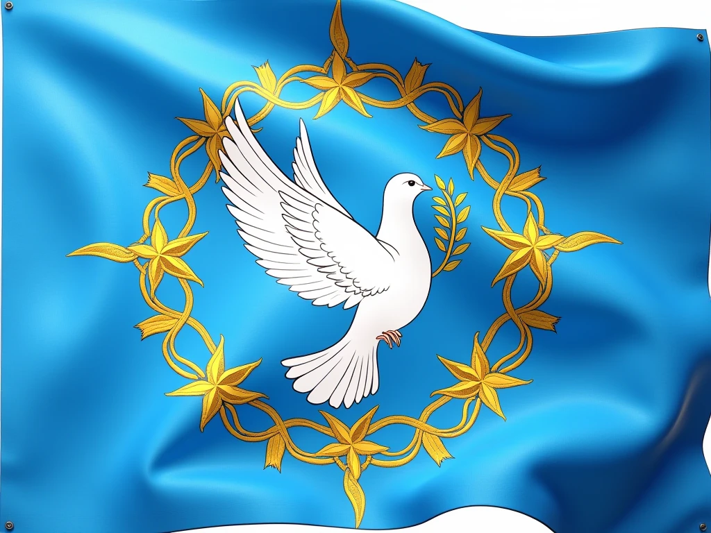 Buwan ng wika banner with a philippine flag background in the blue part insert a sampaguita and a Dove holding a piece of laurel leaves then near the dove is a 3 small birds and also put a peace symbol and clouds. Im the red part put Andres bonifacio holding itak and Jose rizal holding a book of noli me tangere & Elfili busterismo put also the 3 Prayle(Spanish priest)