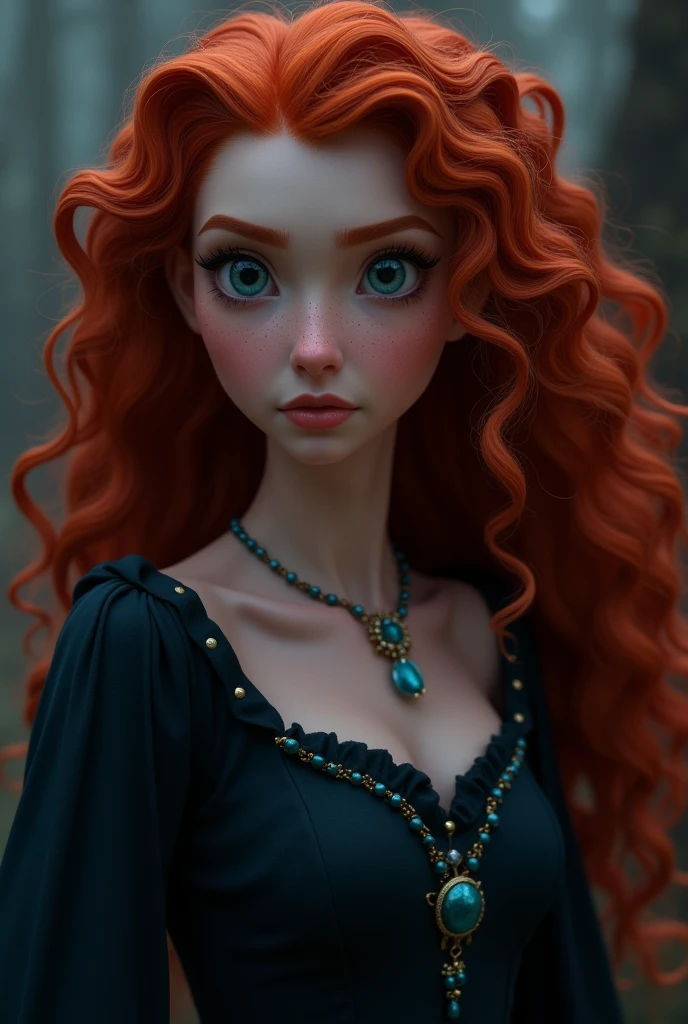 Image of Merida de Brave with black hair