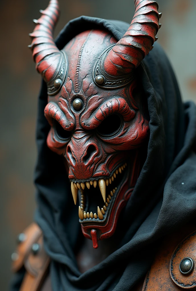 Create an slipknot mask based on brazilian legend Curupira