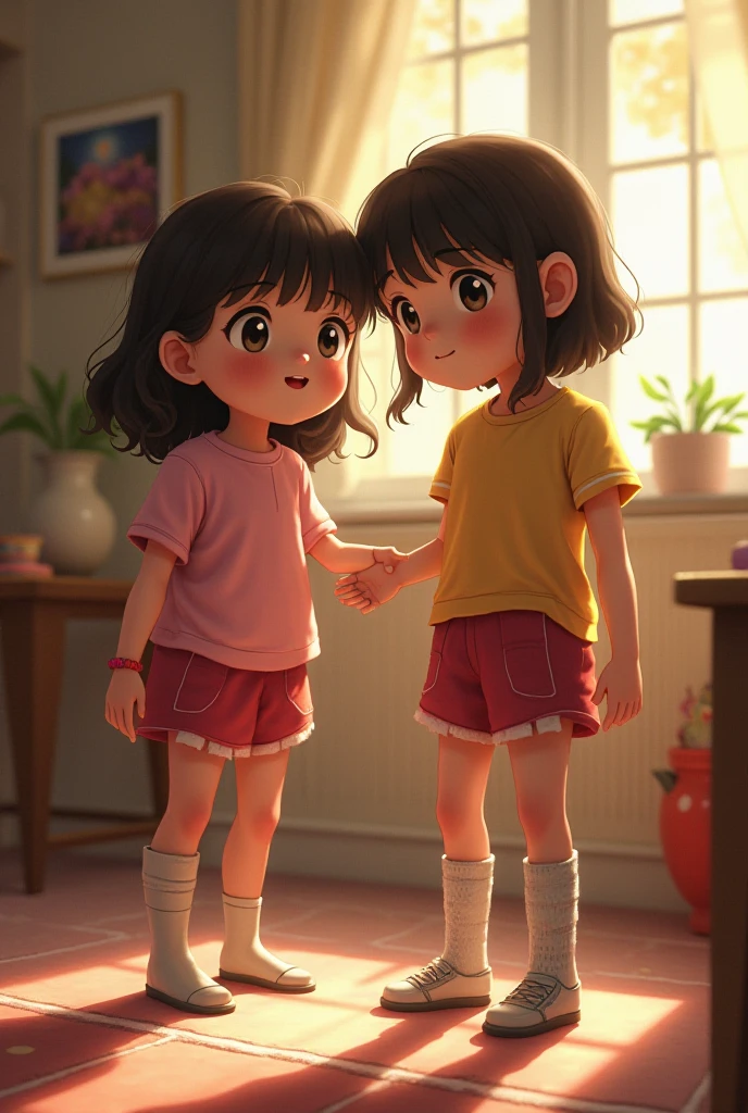 2girls, diaper, ass, kindergarden, ass showing,