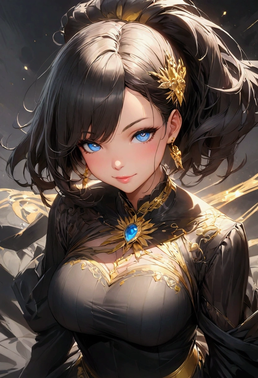 Cute Girl, cowboy shot,Zerg Queen, Full body close-up, Insect characteristic head, Crustacean queen close-up, compound-eyed, multi-clawed, Metallic, Big , well developed muscles, Beetle&#39;s lower body, An intimidating gesture, small metal crown, Zerg Lair Background, Point lights, backlight, Terrifying spatial effects, black yellow white palette, Surrealism, high detail, Expressionism, Fauvism, UHD, high details, best quality, award winning, 8k