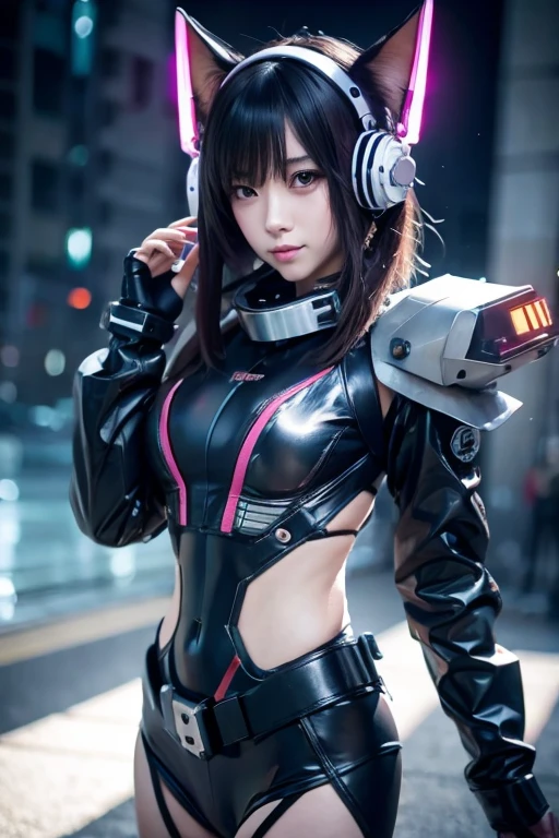 Anime girl in futuristic clothes with cat ears and headphones, Cute Cyborg Girl,  digital cyberpunk animation art ,  cyberpunk anime girl  mech, female  cyberpunk anime girl ,  cyberpunk anime girl , Beautiful girl cyborg,  Perfect Android Girl ,  anime cyberpunk art , Anime Space Student Girl Portrait ,  dreamy cyberpunk girl ,  digital cyberpunk - anime art ,  Girl with Mecha Cyber Armor , Cyberpunk beautiful girl