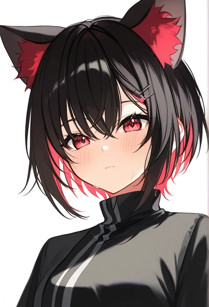 Cat ears, cute girl, short hair