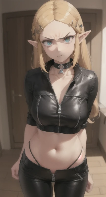 NSFW, (realism: 1.4), (masterpiece, sidelighting, finely detailed beautiful eyes: 1.2), masterpiece*portrait, realistic, 3d face, glowing eyes, shiny hair, loss skin, solo, embarrassed, (midriff), black underwear , nipple,露出,色情,勾引,