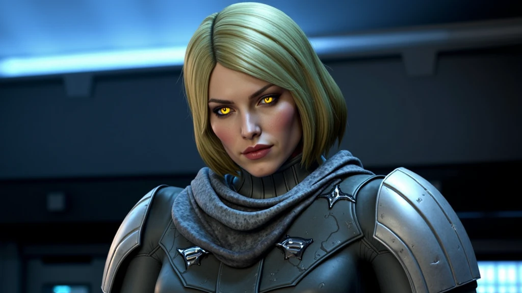 (best quality, masterpiece, beautiful and aesthetic:1.2, colorful, dynamic angle, highest detailed face) 1girl,solo, satinekryze, blonde hair, grey outfit, cleavage cutout, armor, deposed, sad face, despair<lora:satinekryze:0.8>(high contrast, official art, extreme detailed, highest detailed)