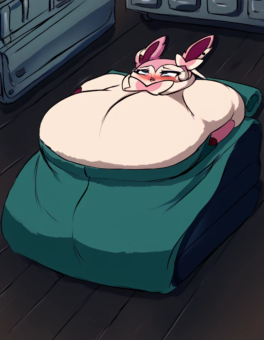 Gargomon(Digimon)、official、anime、Red pattern、Upper body naked、Maturity、He is short、fat、Nipples、first round、Love Hotel、bondage、pink、Lock