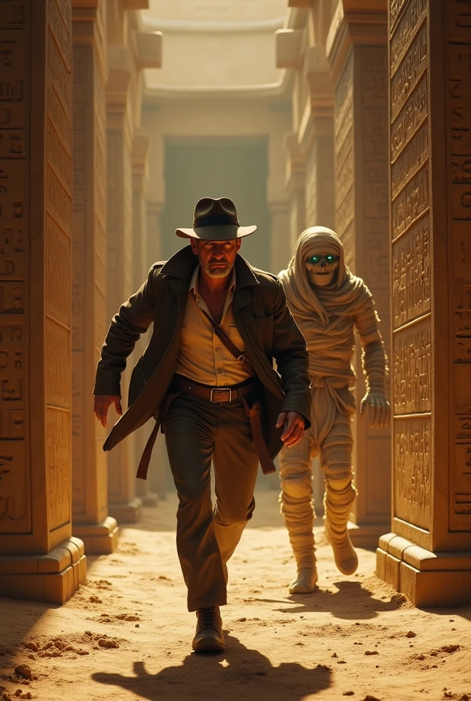 Indiana Jones encounters Ridley Scott's Alien inside the pyramids of Egypt