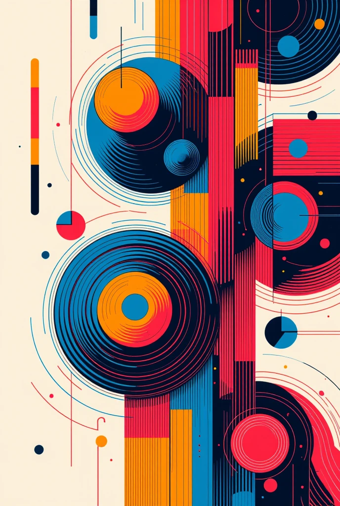 Movement in Abstraction: Illustrate dynamic movement through repetitive geometric patterns, experimenting with symmetry and asymmetry.  behance contest winner, 