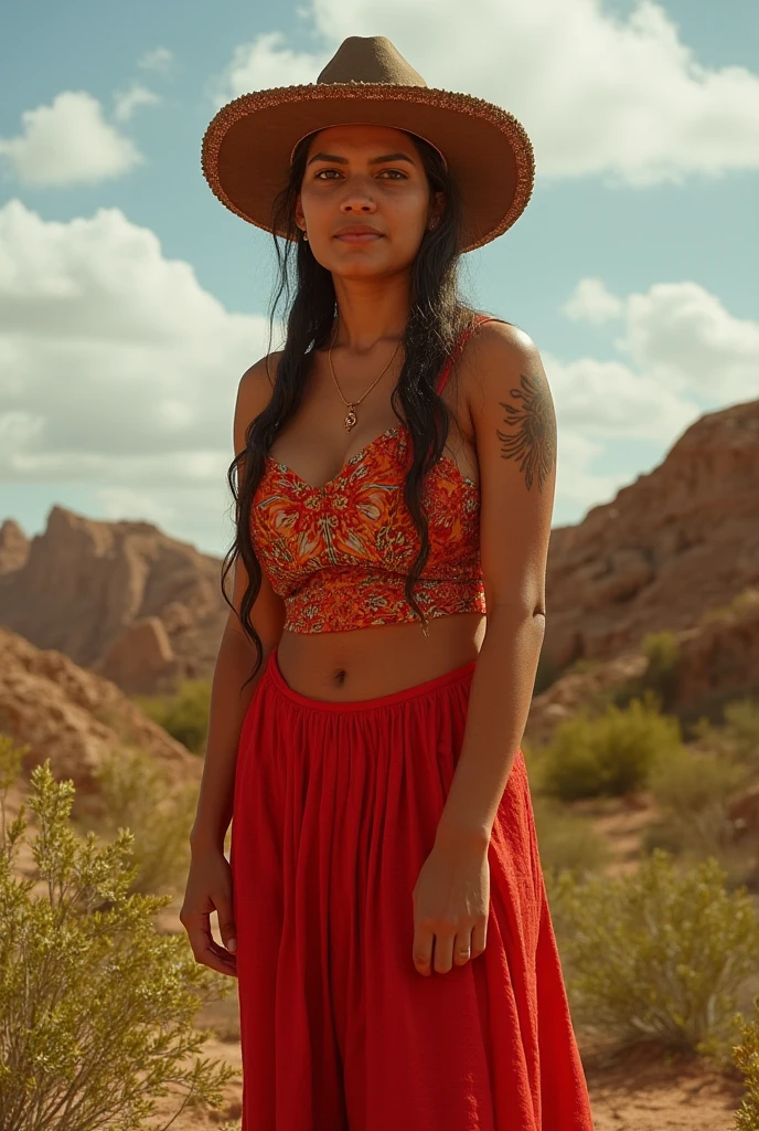 A little princess from the Cariri region wearing a leather hat from the Paraíba sertão and a red dress. (a warrior princess idea) Logo Design