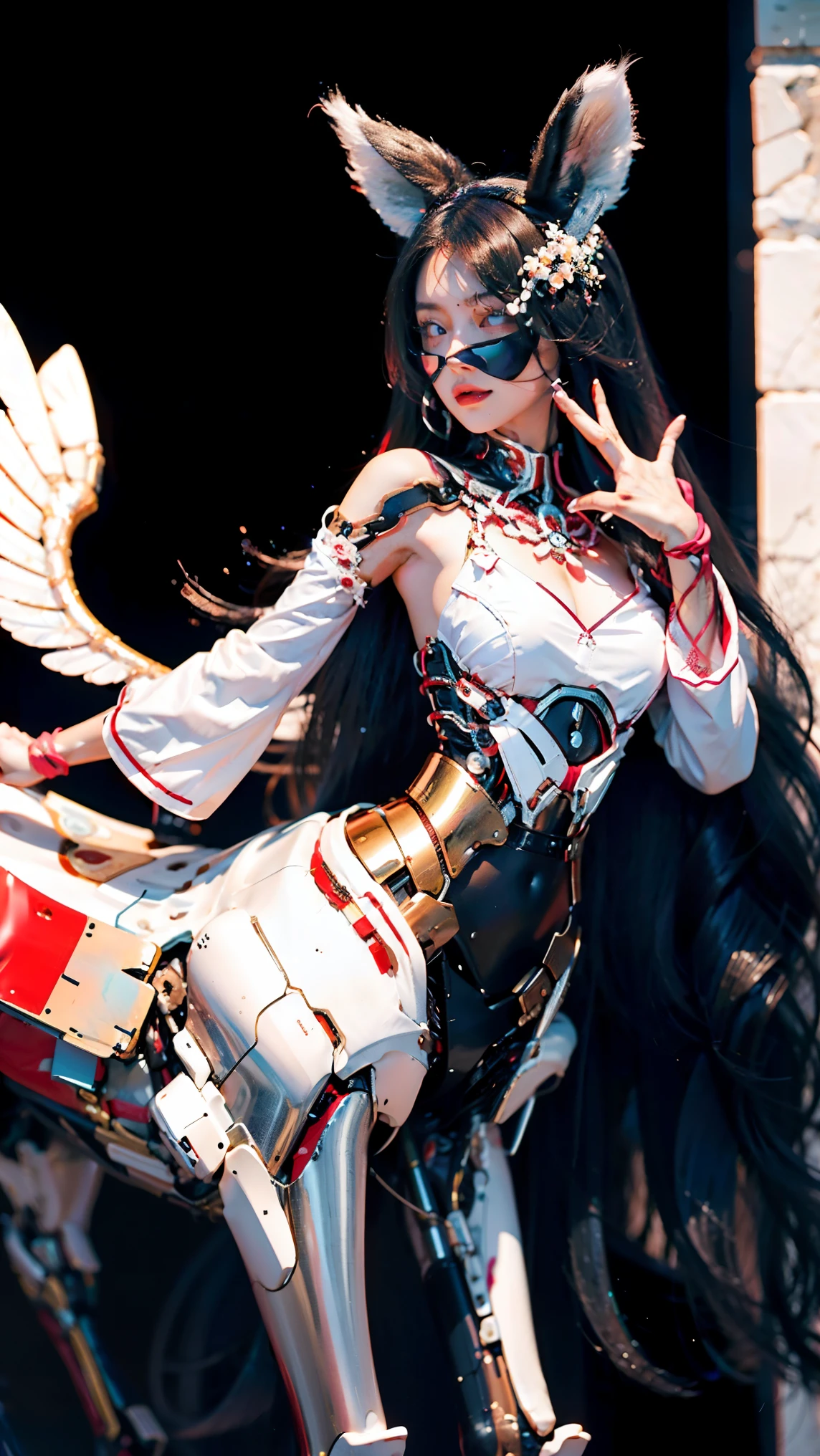A team of superheroes to create an oversized wide-angle , super depth of field , Beautiful cinematic promotional illustrations with Hollywood master-level designs , Distribute character materials with geometric shapes ,Multi-layer zoom ,Integrated 光线变化, multi-angle capture , Focus on the character's face ,( cybermecha centaur 、Metaphor 、暗藏玄机人物殿堂级的性特征and excellent sexual tension :1.6), world-class rendering , super detailed,Super complex, Super Detailed , details are true ,Super-sharp , super high quality output, bright color , beautiful ancient god Siren 。{( is based on classical aestheticism :1.8), super skill fighting moves , using commercial giant makeup props ,What brings together a team of (grace、pride:1.2) team up,include(人马合一的Cyber机甲半人马,Centaur,Centaur:1.8),and( the charming ancient gods, the mermaid 、Half man, half fish:1.6),and(Cat girl,Cat People, half human half cat ),and( high-energy phoenix girl 、Fire woman、 half human half fire :1.6), and the mini flower fairy (Fairy:1.6),以及粉红的魔tail(Succubus:1.6),wait( more than the five beast girl Furui 1 .5),they(Integrated 、 Perfect Blend 、 precise connection 、 seamless nesting 、 line slender 、 appearance incorporating mythological, legendary, and monster features、tail、Tentacles、Wings、Feather、scale、nail、hoof、Anti-Joint 、Arthropod、fur、Chitin 、Pattern、Tattoo、华丽装饰wait外观特征:2), superheroes with (Beauty:1.5)、Tear mole、( compression of gravity, a large bag with an oversized curve, full, super huge jelly chest:1.6)、收窄的肋骨and肩、Vacuum belly、 rough、 ultra-long hips and legs 、 long body ,Standardized ergonomics 、 Physiological Perfection、 Medical Beauty Skin 、 Mysterious and fragrant organs }。场景内include职业为女性的:( Cthulhu folklorist 、Explorer、warrior、Clergy、scholar、wizard、 superhouse 、emperor、Angel、immortal、妖魔wait)。 a variety of superb martial arts ,加入中式玄幻and西方奇幻wait多种幻想元素的装备and服饰,包含有中西方多种古典and潮服融合的超级服装,诸多幻想and科技融合的特种装备, Blurred ultra-giant Oriental classical idols passing through the atmosphere 。 partner combination 、interactive、Innocence、Neon、 multiple color light 、Fire、 ultimate color control 、Fun、 Surrealism 、Cyber、Prize-winning entries 、、 inspirational idea 、 Clean Picture 、Reality、 settlement screen 、Chinese Comics、AAA Games、The invisible light code passed the 。( cybermecha centaur 、Metaphor 、 concentrated computing power metaphor using camera language 、 excellent sexual tension :1.6)。