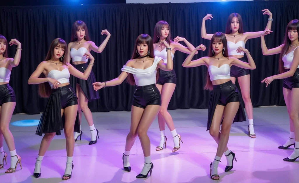 ((Highest quality)), ((masterpiece)), (detailed),k-pop dance group、5People's Girls