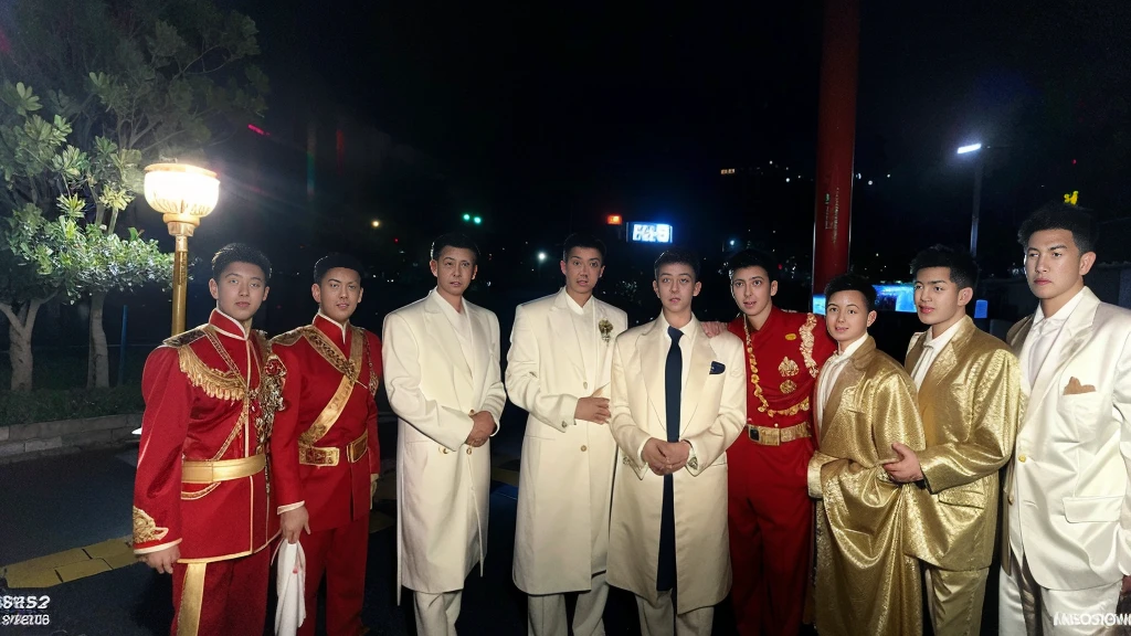 A group of beautiful Chinese girls and handsome Chinese boys, professional influencers, elegant poses, intricate details, ornate clothing, mesmerizing expressions, dynamic composition, cinematic lighting, vibrant colors, ethereal atmosphere, hyper-realistic, masterpiece, 8k, award-winning photography