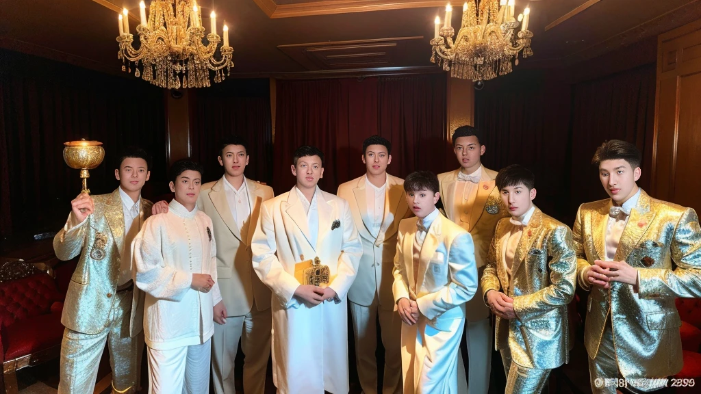 A group of beautiful Chinese girls and handsome Chinese boys, professional influencers, elegant poses, intricate details, ornate clothing, mesmerizing expressions, dynamic composition, cinematic lighting, vibrant colors, ethereal atmosphere, hyper-realistic, masterpiece, 8k, award-winning photography