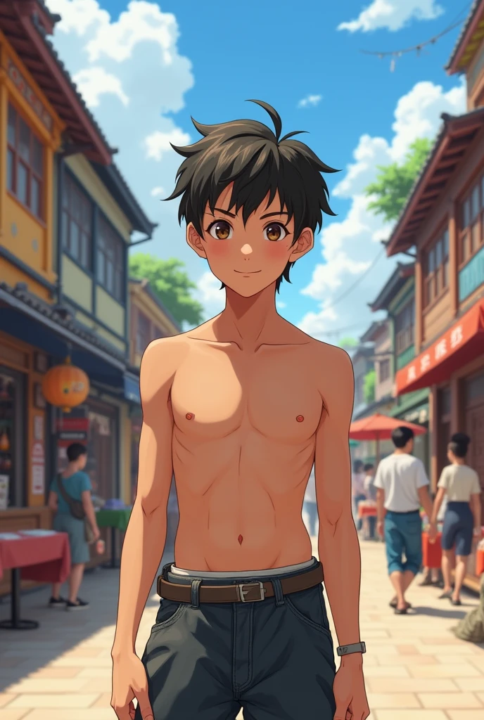 ((masterpiece)),(illustration),best quality,delicate details,refined rendering,Anime style,extremely detailed CG unity 8k wallpaper,toon style,((Guido Daniele)),((masterpiece)),(illustration),best quality,delicate details,refined rendering,Anime style,((Guido Daniele)),comic,((Japan Anime style)),((Menga style)),(((Toon style))),1boy,<lora:Mukohda_V4:0.85>,
(((solo))),Asian Slim male,slim,thin,adult,handsome face,real skin texture,well-proportioned hands,think eyebrow,Upshirt,visible through hair,