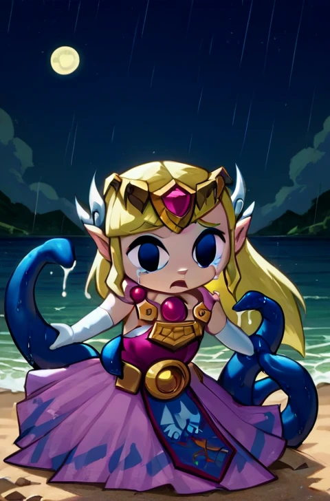 A sexy girl getting groped by tentacles