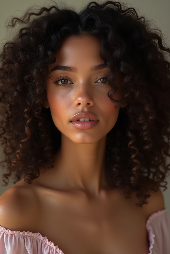 Black character with curly hair 