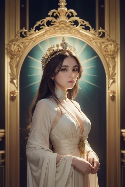 Goddess welcomes you to her private sanctuary, masterpiece, best quality, 8k, closeup, sfw, fine robe