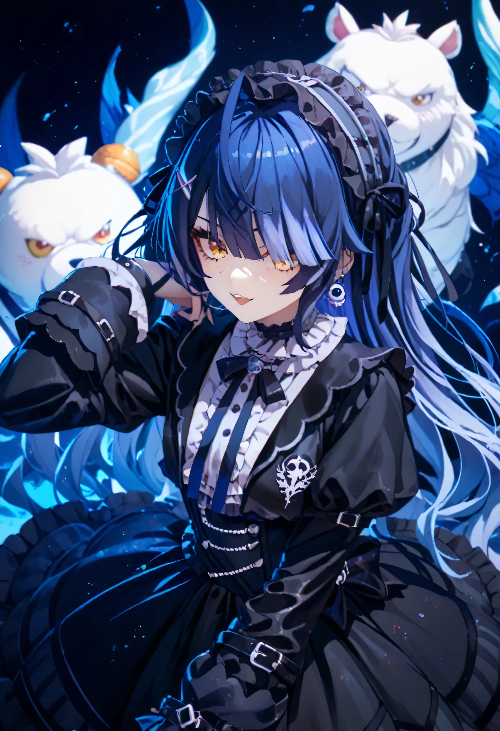 Best quality,  top quality, amamiyakokoro, nijisanji, ((Gothic ta:1.5))