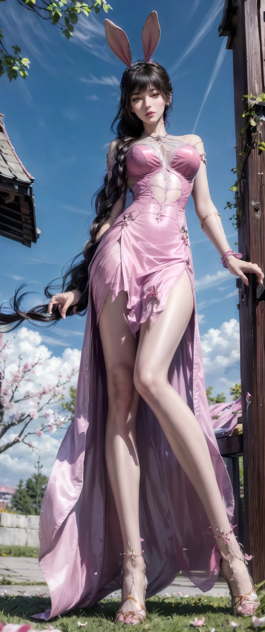 very cute and beautiful girl,(highly detailed beautiful face and eyes:1.2),(pink leotard:1.2),(sleeveless),(laugh),(smile:1.3),
festival in town street,(parade:1.2),(many people wearing pastel costume),flags,confetti in sky,outdoors,depth of field,
cowboy shot,zettai ryouiki,standing,detailed legs,dynamic pose,dynamic angle,black hair,hair band,
(best quality,masterpiece:1.2),intricate details,extremely detailed,highres,
natural lighting,hair fluttering in the wind,