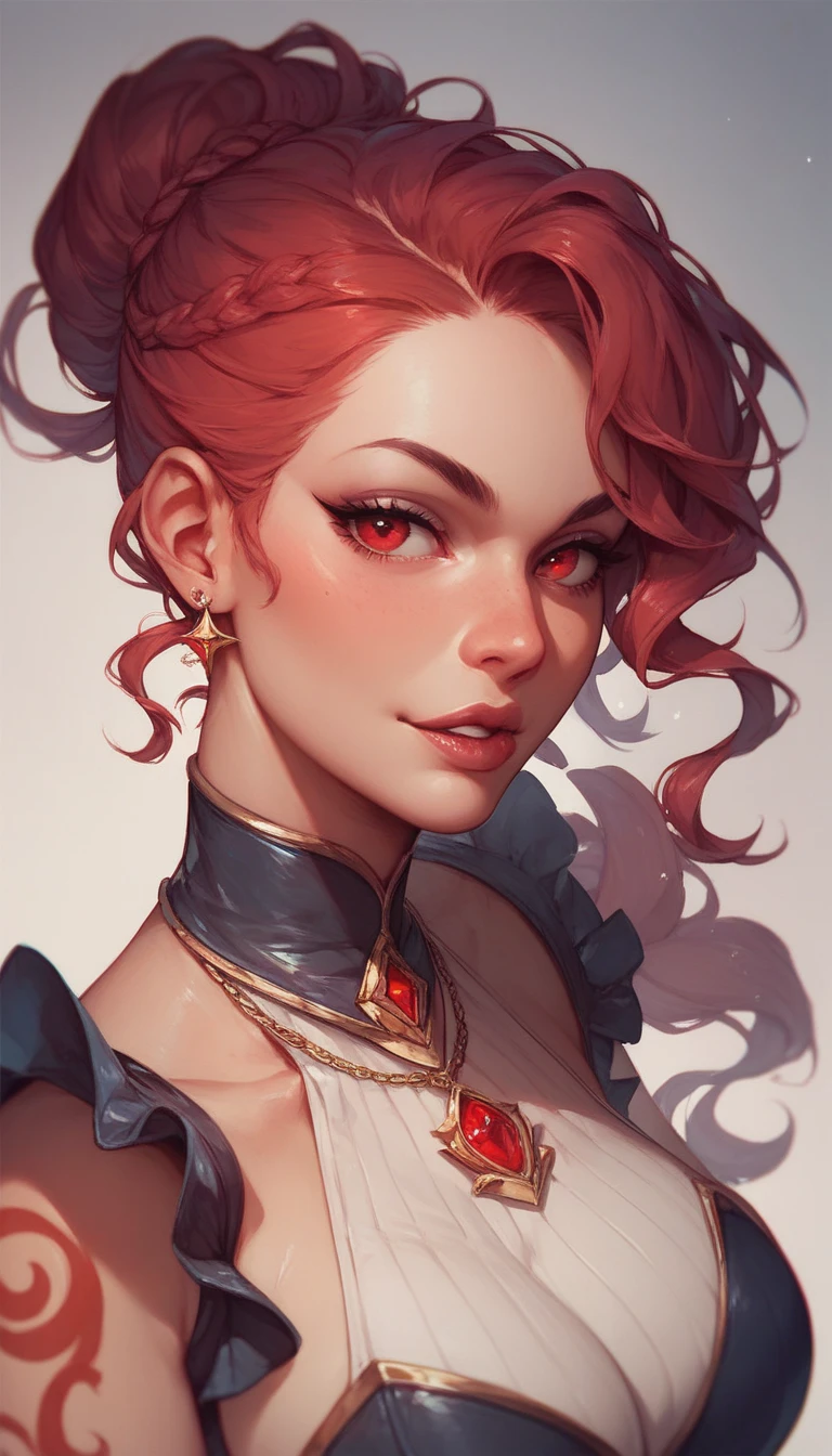 um desenho de uma mulher com cabelo rosa, Inspirado em RossDrew, Surrealismo Pop, wearing bizarre clown makeup, arte conceitual, Trend in Deviantarthq", rob rey and kentarõ miura style
